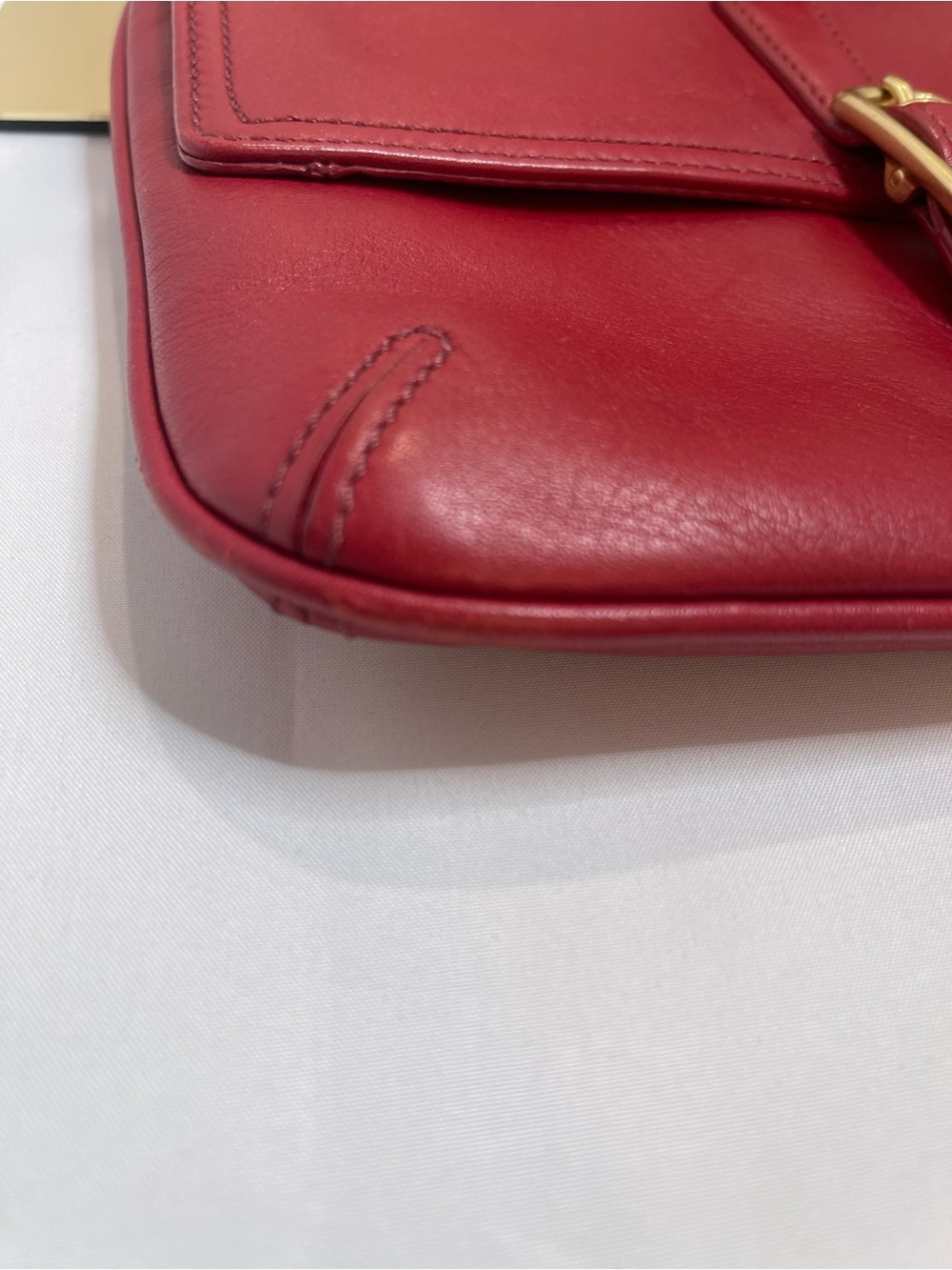 Vintage Coach Red Legacy Slim Flap Bag (9592) - Picture 3 of 9